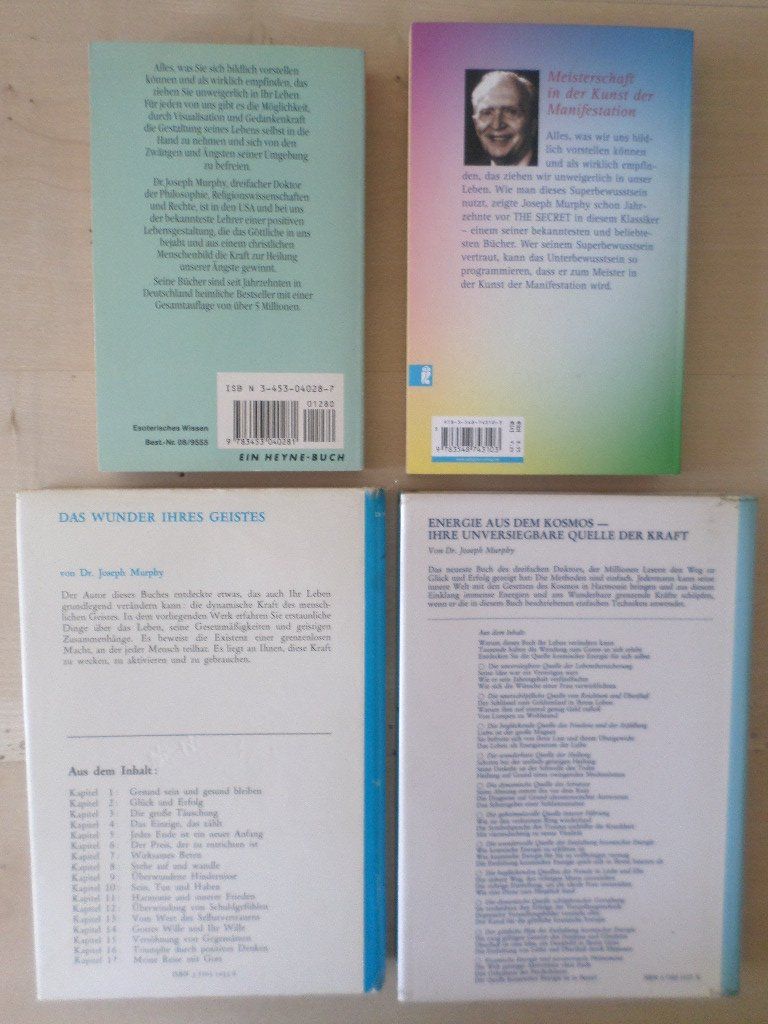 Libri: 4 Bücher von Dr. Joseph Murphy – Usato da Liestal venduto da man_7bt6 1