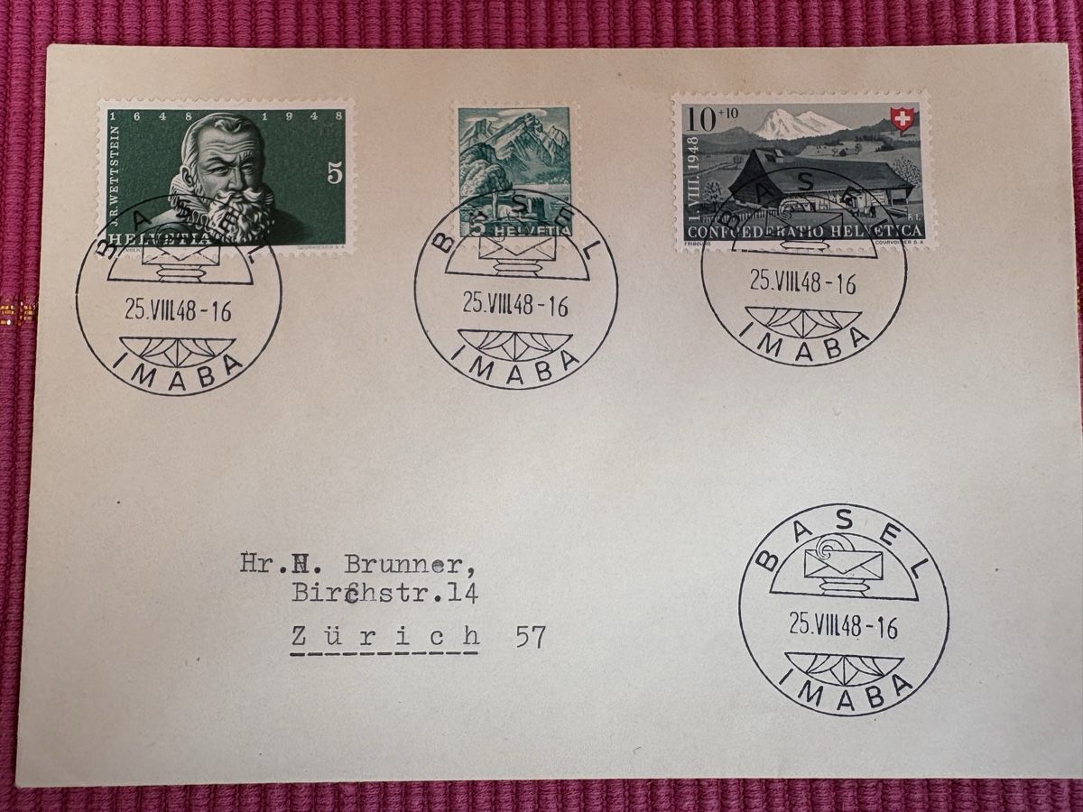 Tutti i francobolli: 1948 Imaba-Beleg mit Mischfrankatur – Usato da Wohlen AG venduto da Eschiedsrichter