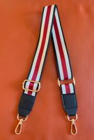 Schulterriemen für Handtaschen (Schwarz-Weiss-Bordeaux)