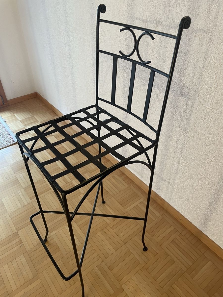 Seggioloni: Tabouret de bar en fer forgé élégant vintage – Usato da Chénens venduto da krengikreng