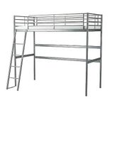 Lit mezzanine Ikea avec structure en métal en bon état