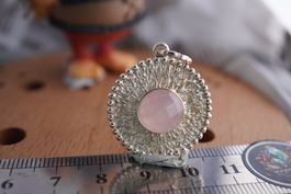 Rosenquarz    925 Silber Angänger  25mm ab  20.-     Räumung