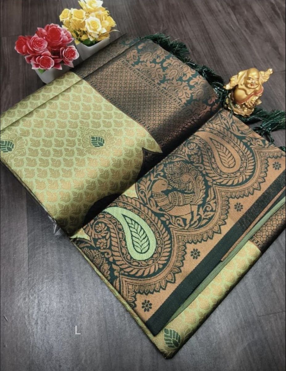 Kleider: Indischer Bridal Saree Grün – Neu und originalverpackt aus Burgdorf von LittleNora
