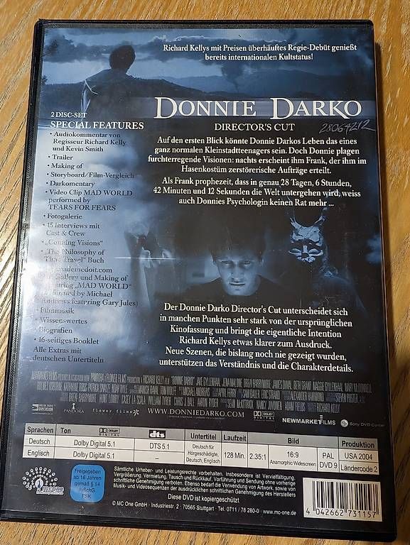 Tutti i DVDs: Donnie Darko Director's Cut 2-Disc DVD – Usato da Zug venduto da randensalatistgesund
