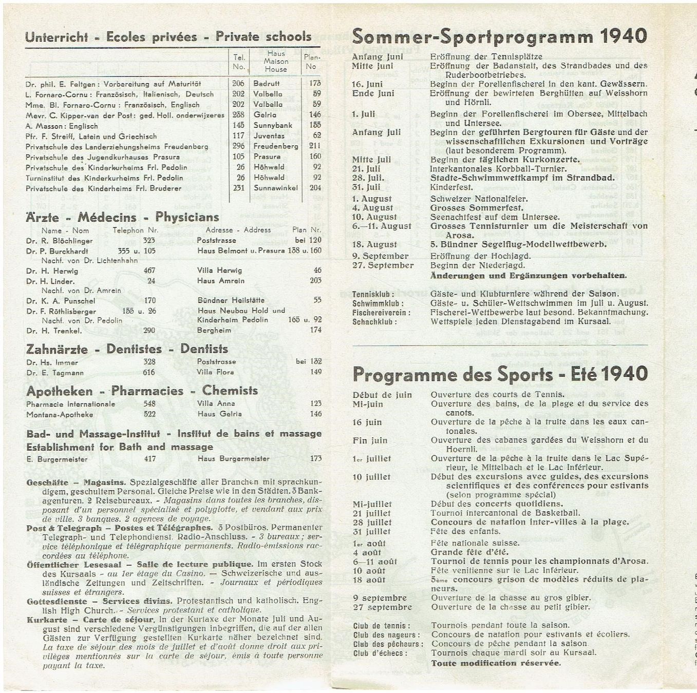 Livres: AROSA 1939 / 1940 – D'occasion à Flims - Dorf par Stagediver 7