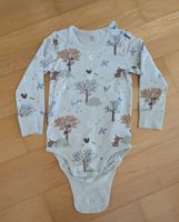 Lindex Langarm Body mit Waldmotiv, Gr. 86 (12-18M)