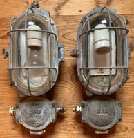2 Stollenlampen BAG Turgi aus Bunker der CH Armee