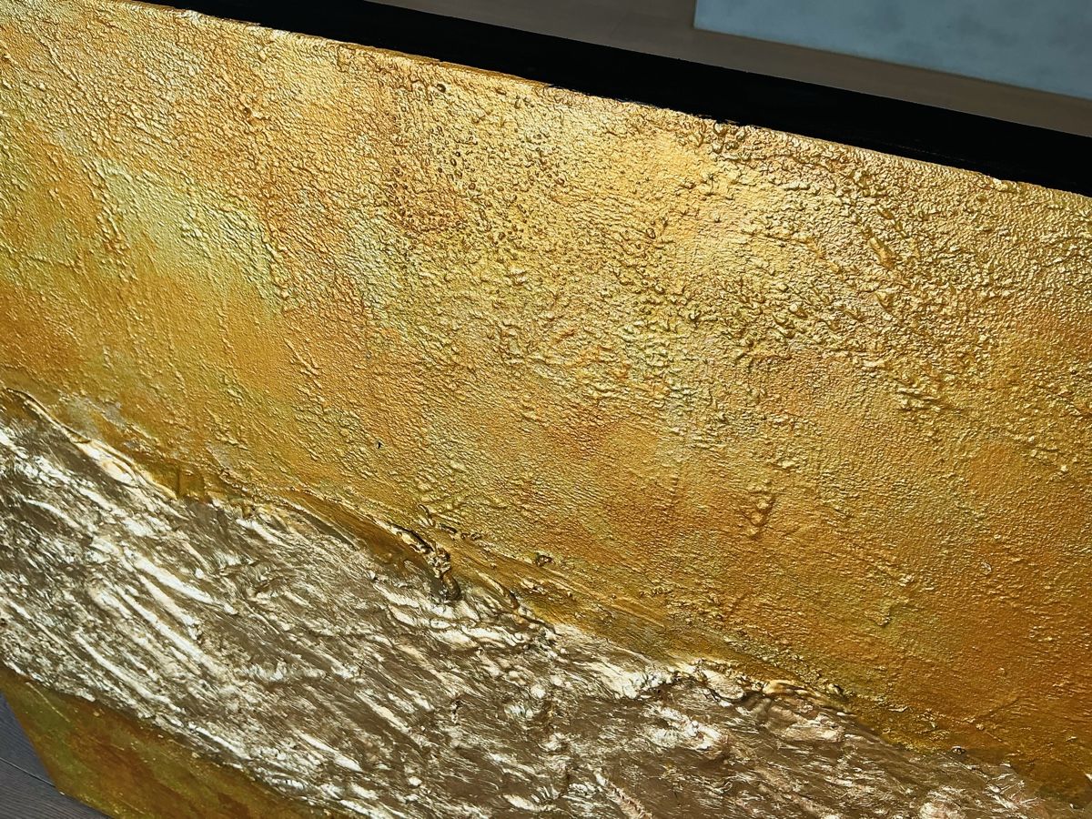 Gemälde: „Gold Reflections"#19 – Neu und originalverpackt aus Uznach von Spillmannkunst43 7