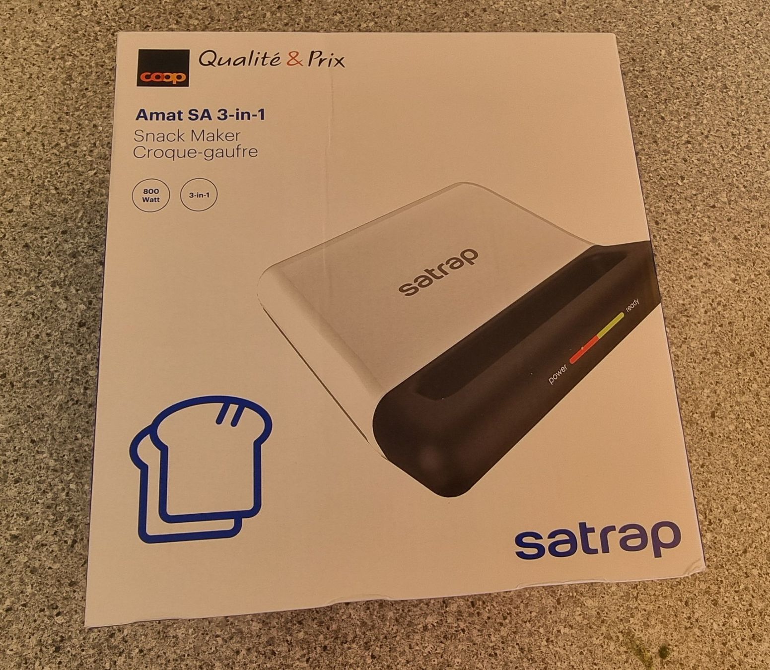 Coop Elettrodomestici da cucina: Satrap Snack Maker 3-in-1, neuwertig im Originalkarton – Nuovo e nell'imballaggio originale da Oberburg venduto da Audi-Q5 1