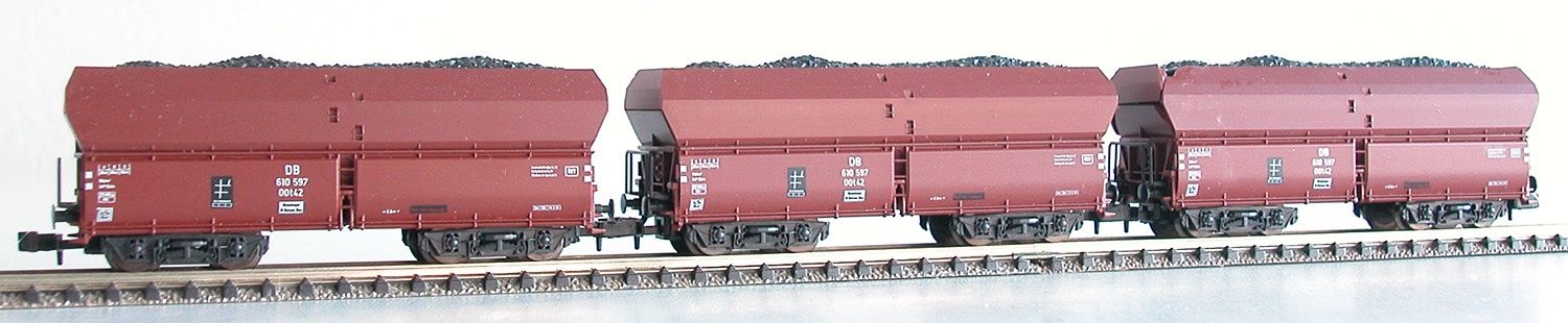 Roco Modellini di ferrovie: Roco 3 Grossgüterwagen der DB Spur N – Usato da Oberwil BL venduto da Klang