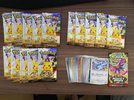 30 Jahre Pokemon Booster - 15 Stk - ENG