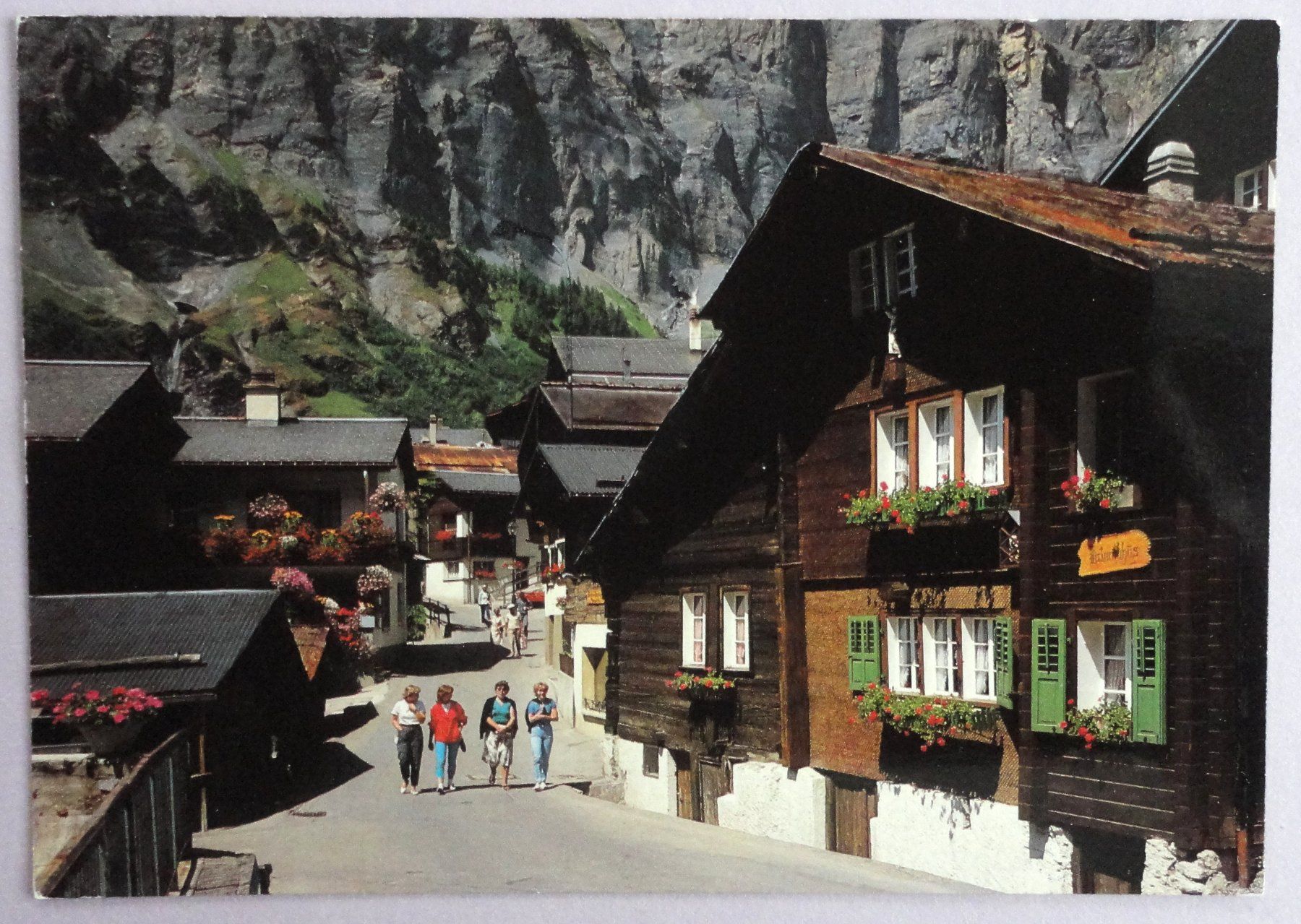 Ansichtskarten: Leukerbad 1401 m "Zur Gasse" – Gebraucht aus Fétigny von Billy2miny