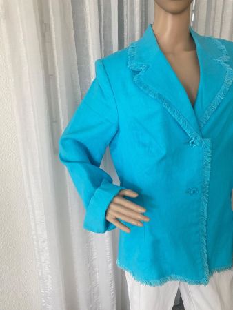 perfekter Auftritt - 100% Leinen Jacke, türkis, Gr. 44