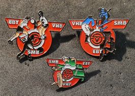 Box213  3er Pin Set ESV Eisenbahn-Sport-Verein EBT  SMB  VHB