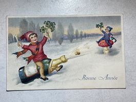 Alte Neujahrskarte, Jahrgang 1934,
