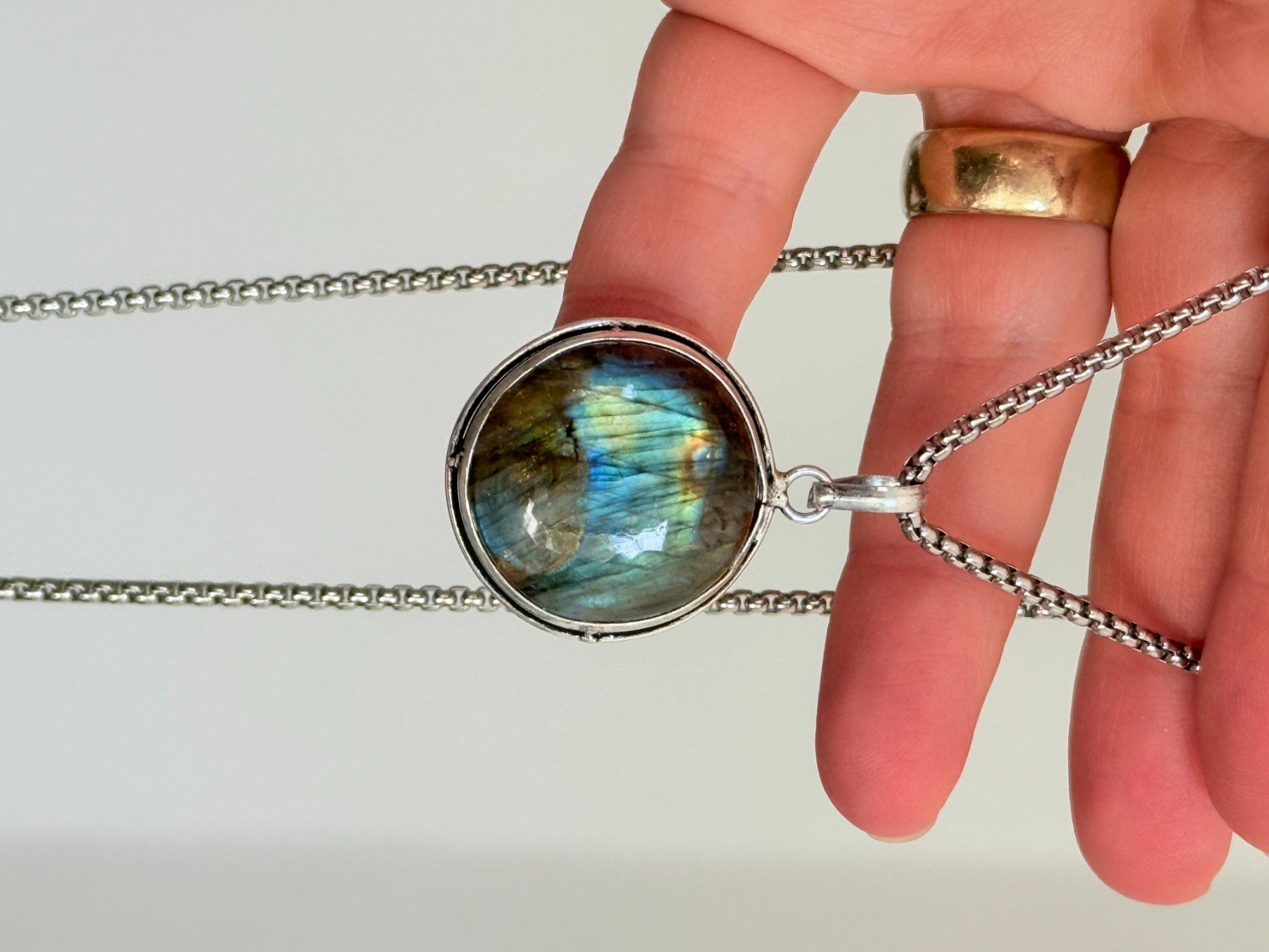 Catenine: Collier labradorite, élégant et tendance ✨ – Nuovo e nell'imballaggio originale da Genève venduto da AWWA 6