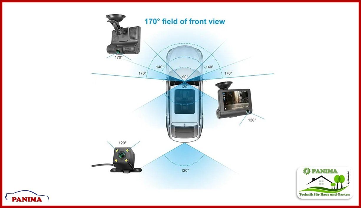 Videocamere: Auto-Dashcam-System mit 3 HD-Kameras – Nuovo e nell'imballaggio originale da Luterbach venduto da PANIMA1 7