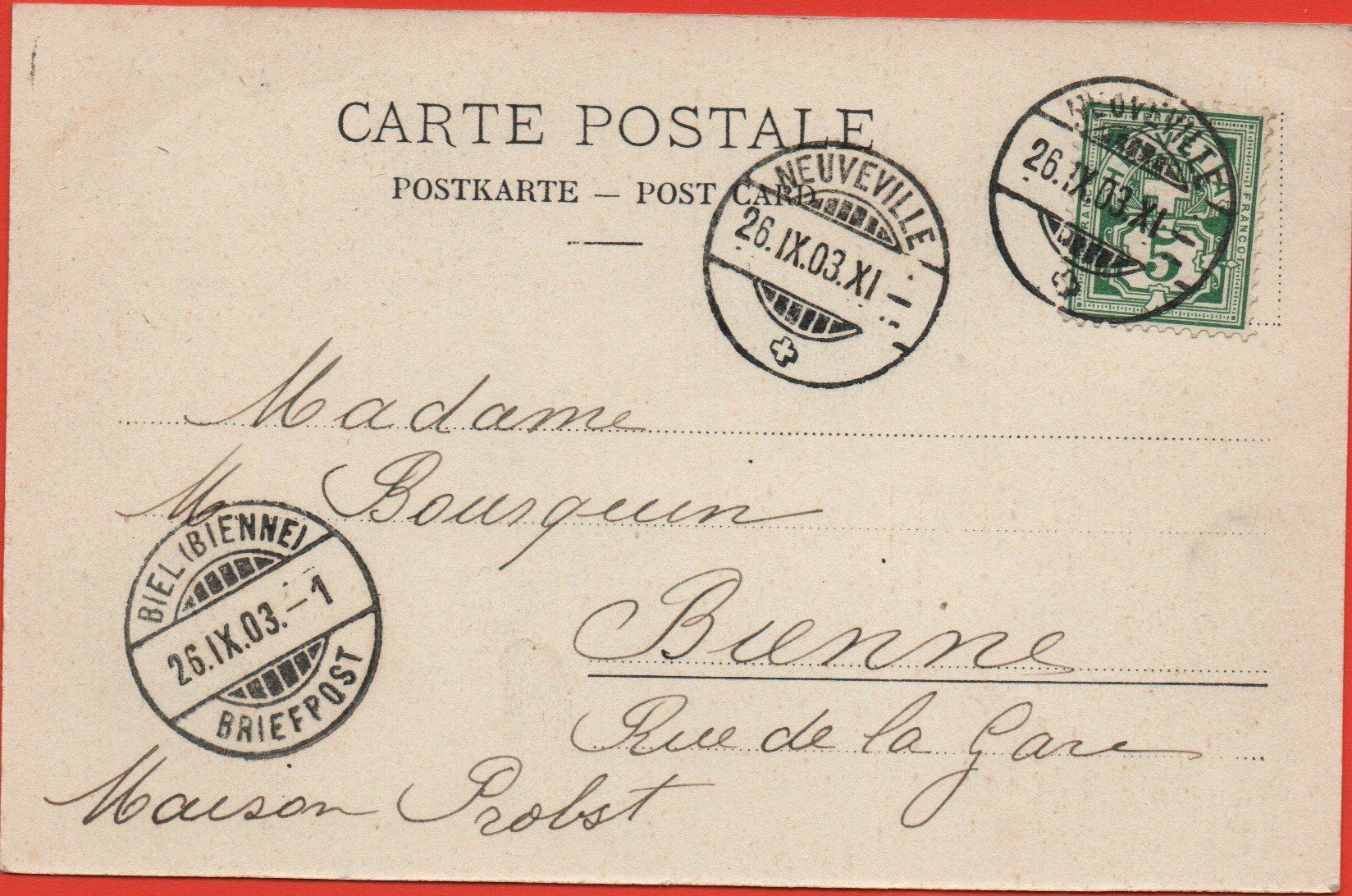 Cartoline postali: Rue à NEUVEVILLE animée – Usato da Jona venduto da philajona 1
