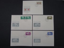 1950 Nr. B46+B50 Bundesfeierkomitee FDC mit Orts ET-Stempel