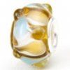 Glas Bead (No 33) hellbraun hellblau - Neu