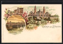 Litho Zürich, Strassenpartie, Limmatbr
