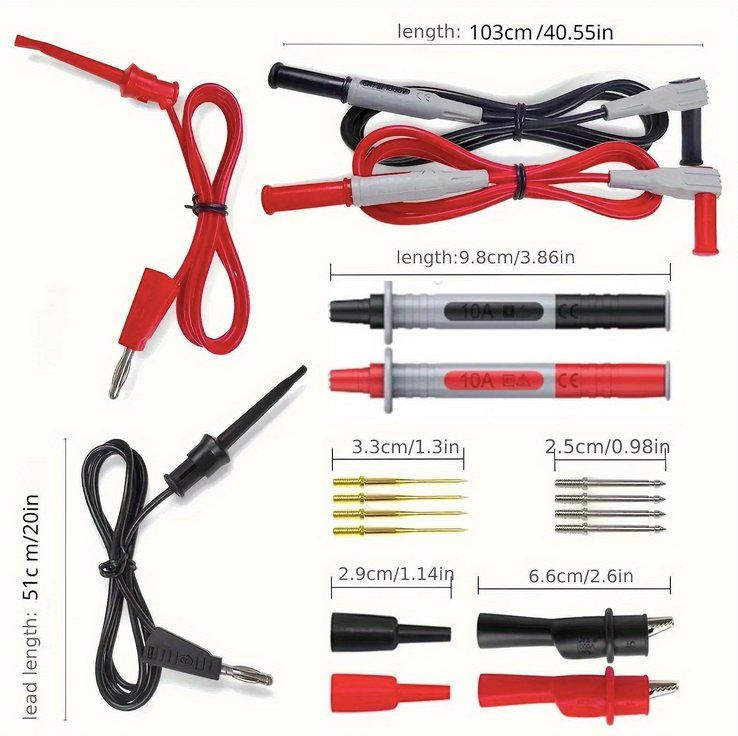 Tutti gli attrezzi: Multimeter-Messleitungs-Set (18 Stück) – Nuovo e nell'imballaggio originale da Geneve venduto da Titi2008 3