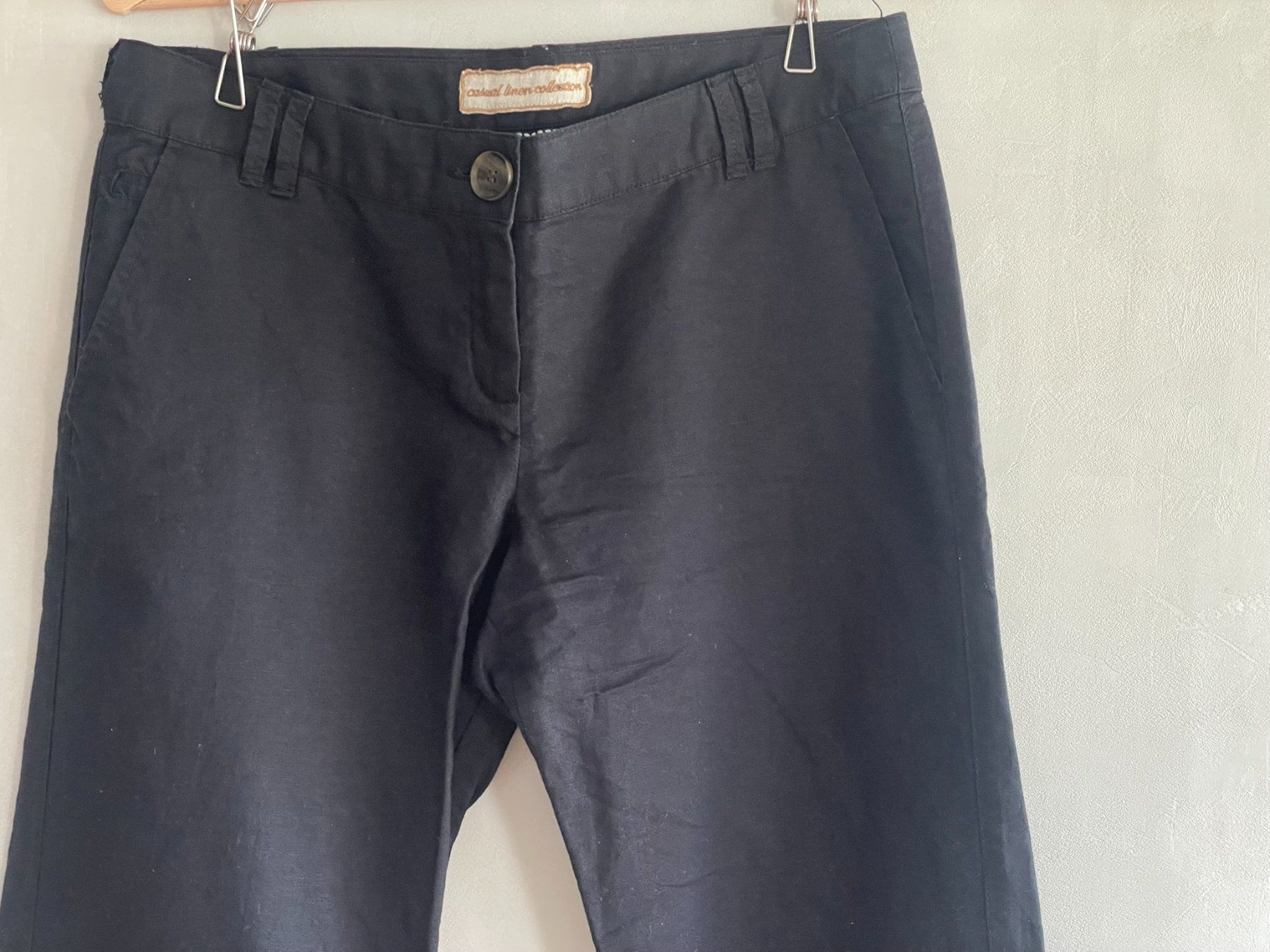 Mango Pantaloni: Pantalon mango lin coton noir 36 – Usato da Lausanne venduto da mg_e