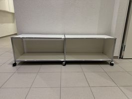 USM Haller Lowboard / Sideboard auf Rollen – Weiss – 152 cm