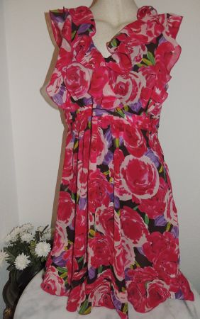 EXKLUSIVES KLEID "FLOWERS" YESSICA BY C&A NP 128 CHF NEU M