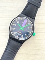 Coole Swatch Uhr, Schwarz, Vintage Design