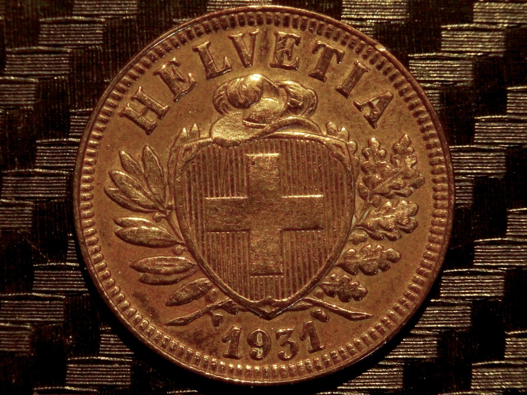 Tutti le monete: 1931 - 2 cts. 1.28 Mio.!! 2.45gr! – Usato da Courgenay venduto da ZubR237