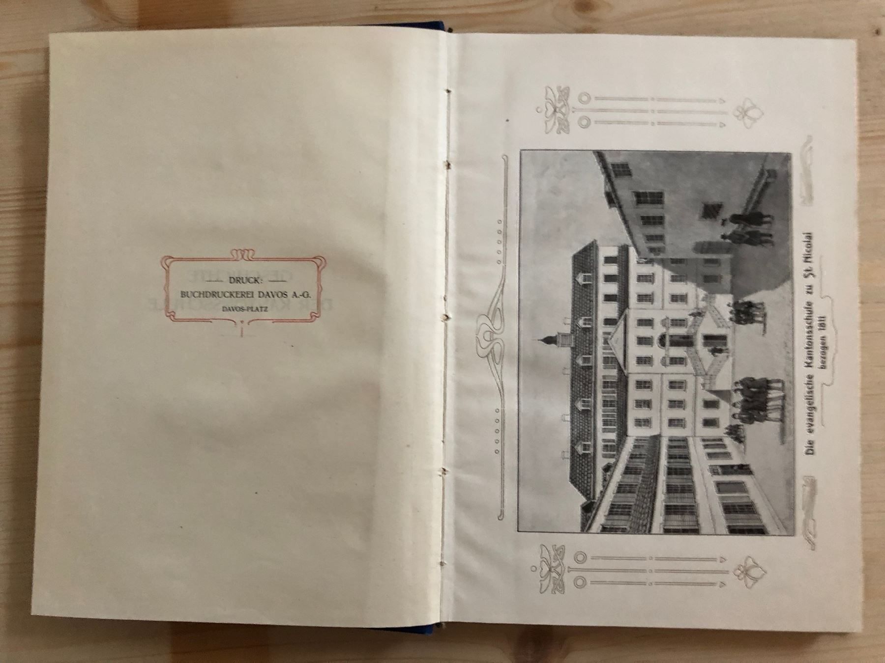 Libri: J. Bazzigher: Geschichte der Kantonsschule Graubünden 1904 – Usato da Zürich venduto da allp 2