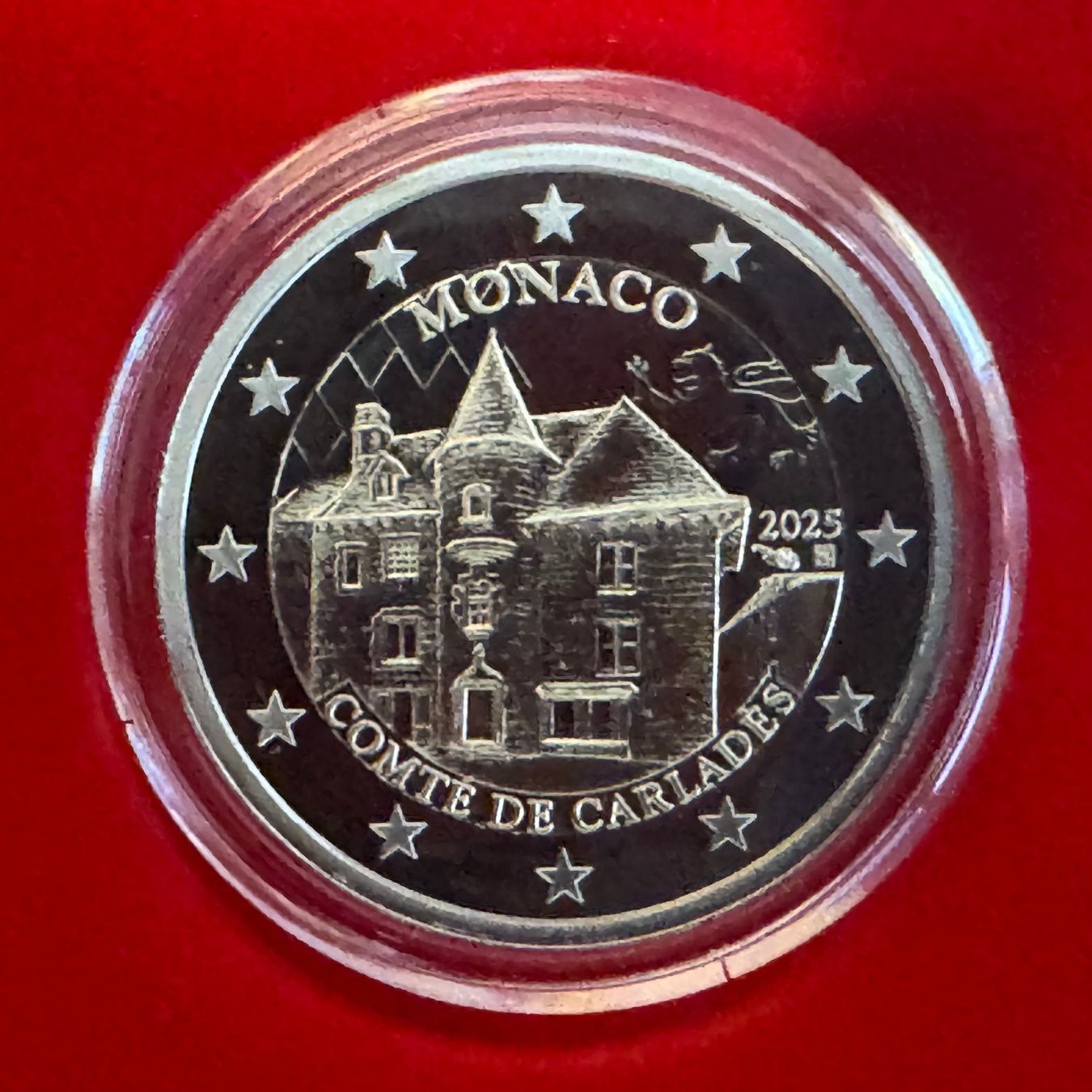 Tutti le monete: 2 Euro Monaco Grafschaft Carlades 2025 PP – Nuovo e nell'imballaggio originale da Reitnau venduto da tb-muenzen 1