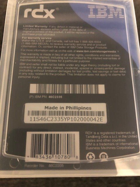 IBM Harddisks: IBM 1TB Hard Disk Cartridge – Neu und originalverpackt aus Allschwil von mematho 1