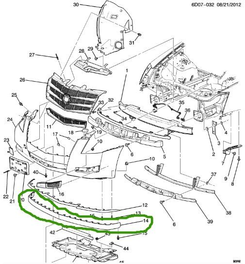 Cadillac Alle Autoersatzteile: Spoilerlippe vorne Cadillac CTS 2008 - 2013 – Gebraucht aus Stetten AG von klappag 1