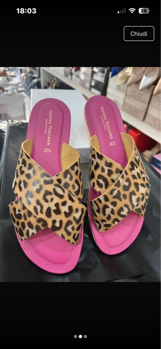 Damenschuhe: Ciabatte artigianali tg 38 – Neu und originalverpackt aus Rancate von Birbine 1