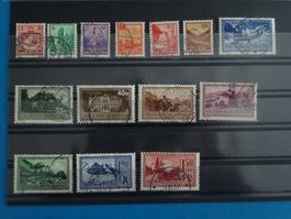 Liechtenstein Briefm. Nr. 105–118 gest., komp Satz, KW 300.-
