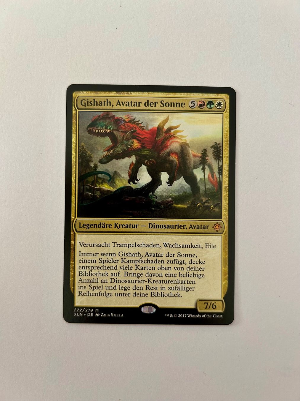 Magic The Gathering Carte collezionabili: MTG - Gishath, Avatar der Sonne - Ixalan - DE – Usato da Wangen an der Aare venduto da SG94