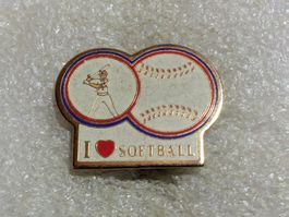 Ansteckpin 213: I Love Softball