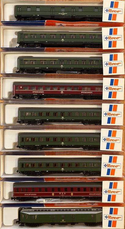 Rame DB 4 Wagons Travaux Sur Voies Roco époque 4 - HO - Réfs 4316, 4317, 4333, 4359