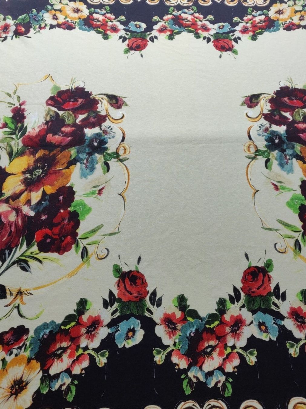 Tessuti: Stoff Baumwolle Jersey L1.35x1.27 Panel Bouquet classico – Nuovo (secondo la descrizione) da Lufingen venduto da Voyager7 2