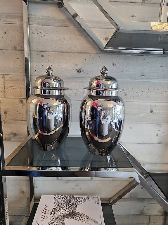 Vasi & Recipienti: 2 Designer Vasen silber Imperial Interiors – Usato da Pfäffikon SZ venduto da PBGSZ 1