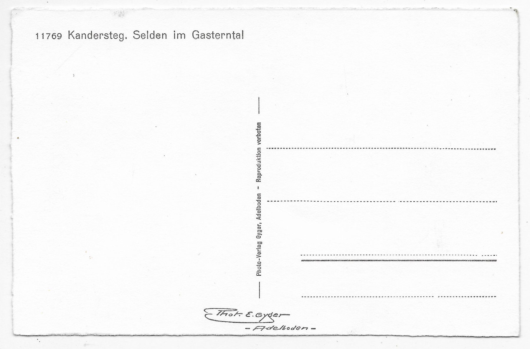 Ansichtskarten: Kandersteg, Selden im Gasterntal – Gebraucht aus Hefenhofen von Richsalz 1