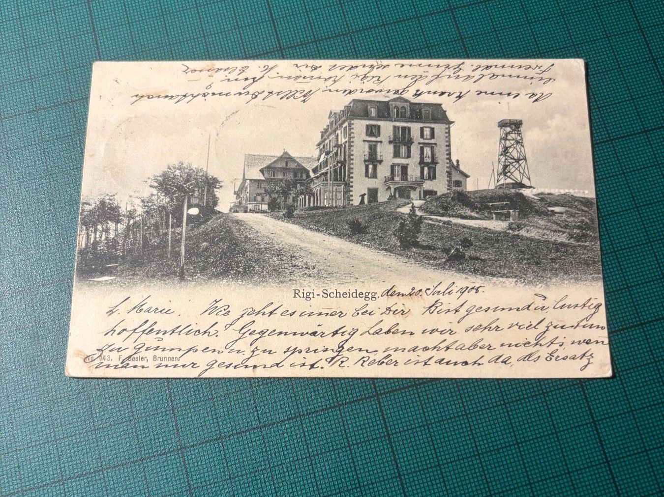 Ansichtskarten: AK RIGI-SCHEIDEGG 1905. – Gebraucht aus Utzenstorf von Rose0303