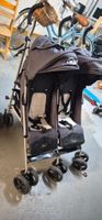 Kinderwagen Geschwisterwagen gebraucht dunkelgrau