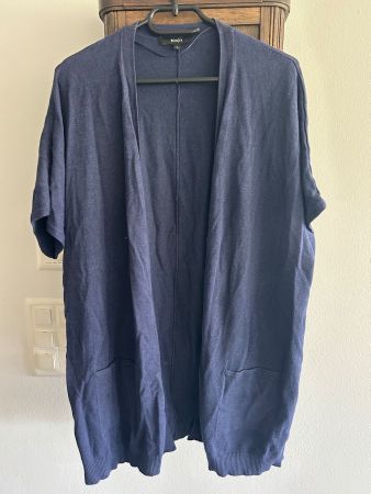 Bonita Damen Strickjacke Gr. XL Dunkelblau Kurzarm Sommer...
