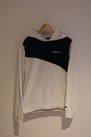 Champion Hoodie Gr. M weiss/blau Top Zustand