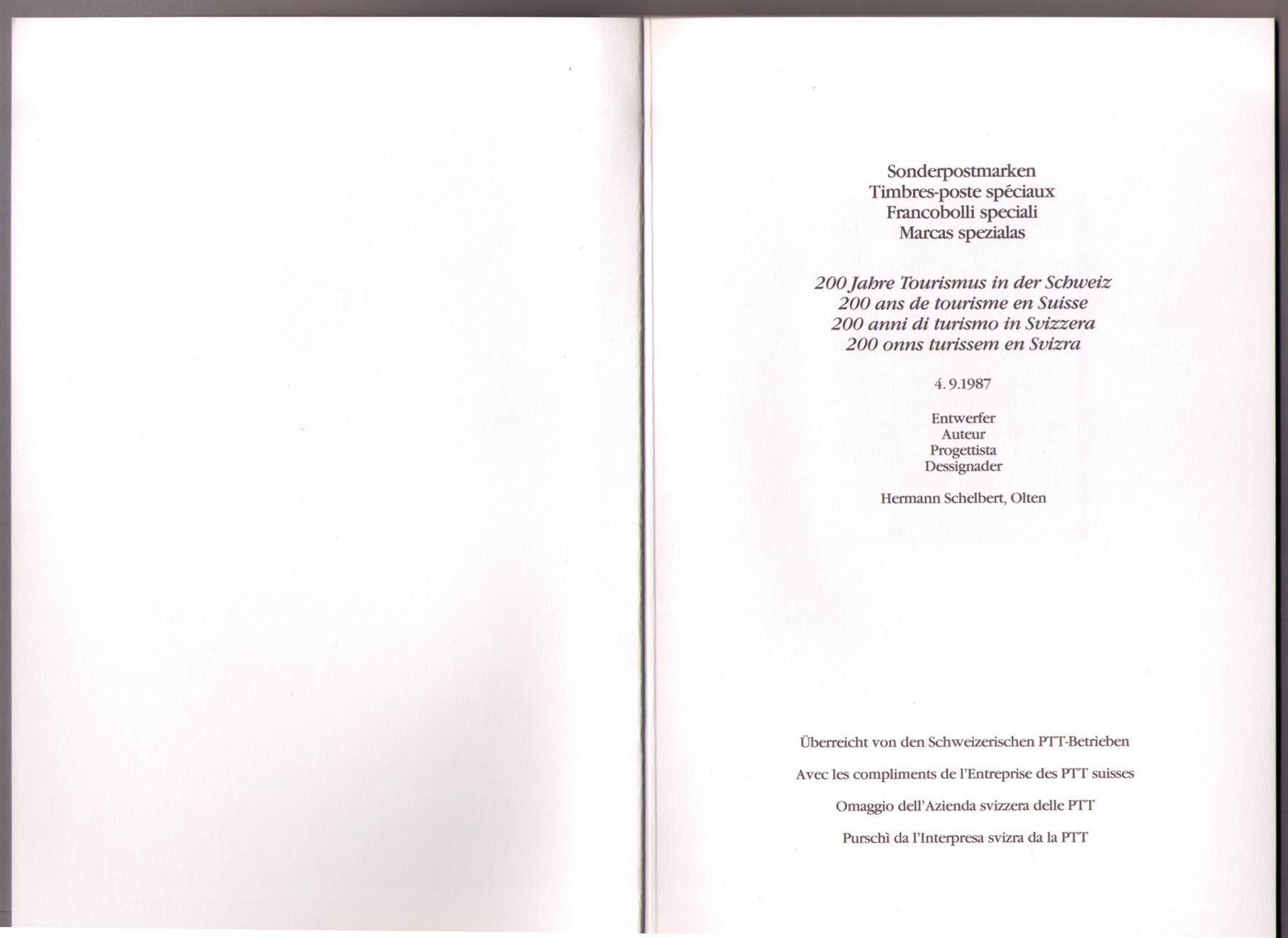 Tutti i francobolli: 1987 TOURISMUS-BLOCK_GESCHENKHEFT_Block+Vb ET ! – Usato da Marthalen venduto da Ch_quality 2