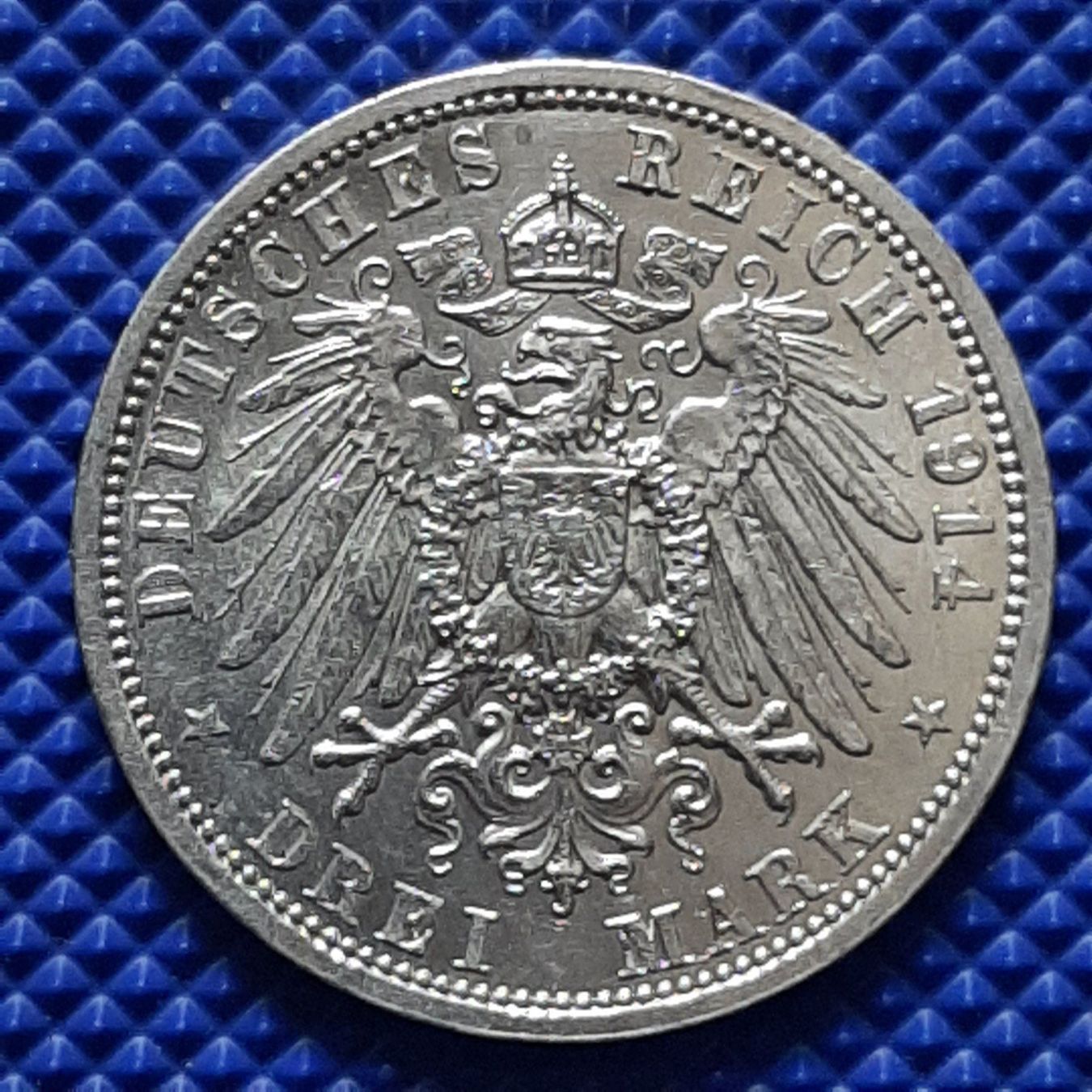 Alle Münzen: Drei Mark 1914 Preussen Silber – Gebraucht aus Carouge GE von cecob0909 1