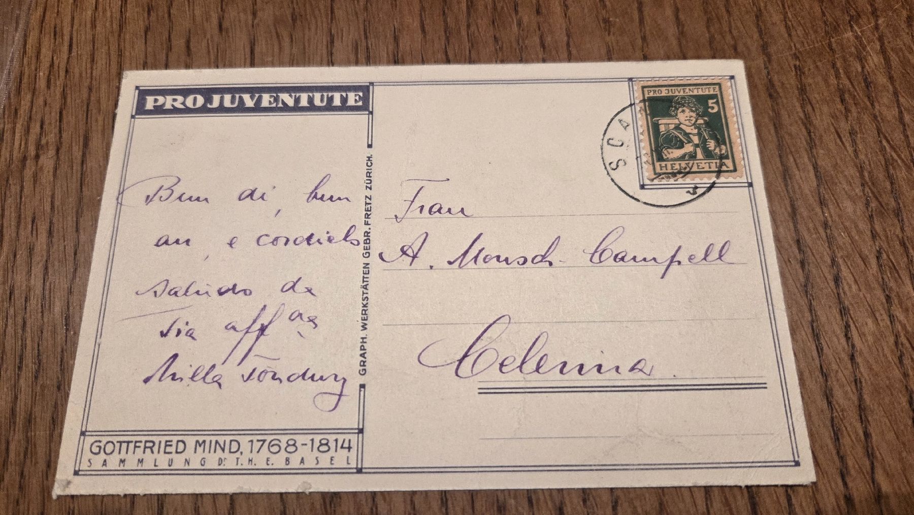 Tutti i francobolli: 1916 Pro Juventute Karte – Usato da Arni AG venduto da Moth68
